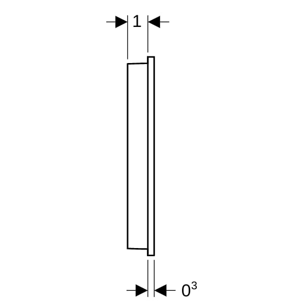 Geberit Wandbedienpanel berührungslos für Geberit AquaClean, weiß