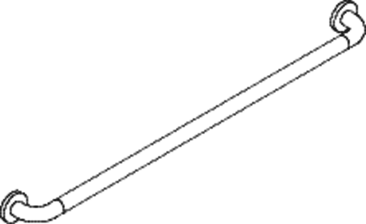 HEWI Badetuchhalter Ser 477 BA1.1, d:33mm AM:1000mm lichtgrau