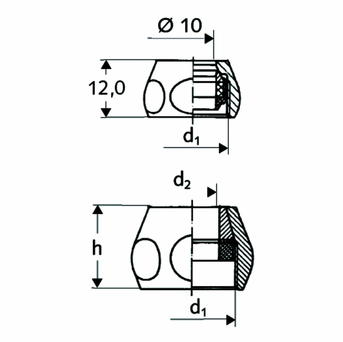 SCHELL Quetschverschraubung 1/2"x10, chrom