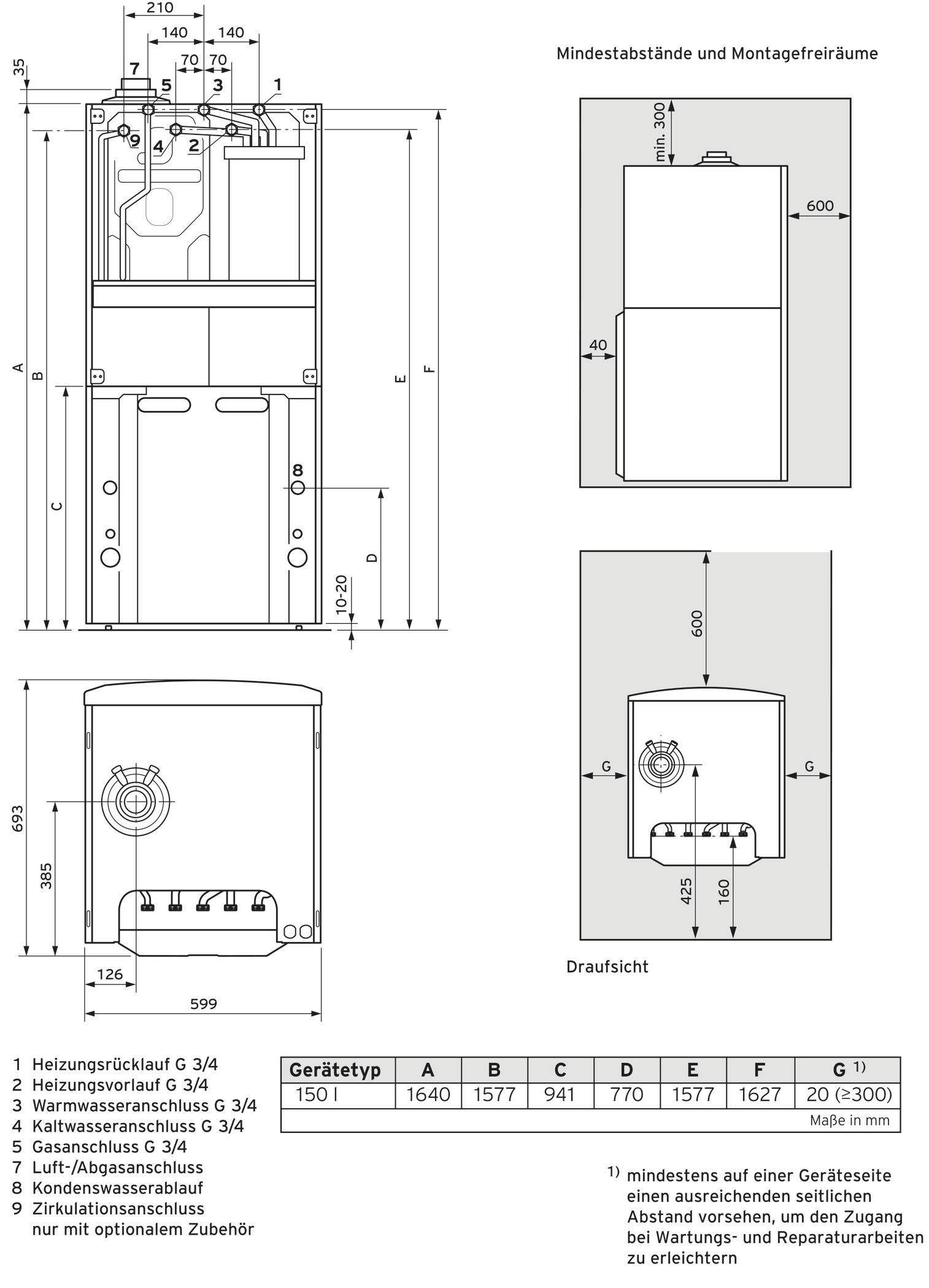 Vaillant Paket 1.361/5 ecoCOMPACT VCC 266/4-5 150 E, VRC 700/6