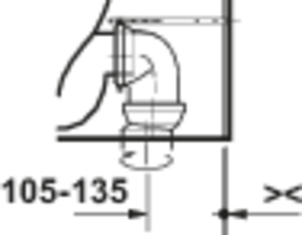 Duravit D-Code Stand-WC f.Kombi.,Tiefsp., Abgang Waagr.,Weiß Hochglanz