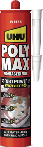 Kleb- u.Dichtstoff POLY MAX HIGH GRIP EXPRESS weiß 425g Kartusche UHU Kleb- u.Dichtstoff POLY MAX HIGH GRIP EXPRESS weiß 425g Kartusche UHU