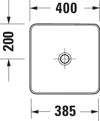 Duravit Sivida ASB eckig 400mm,DuroCast Plus o.ÜL, B.Auß.Dunkelgr.M.,B.Inn.Weiß Sdm