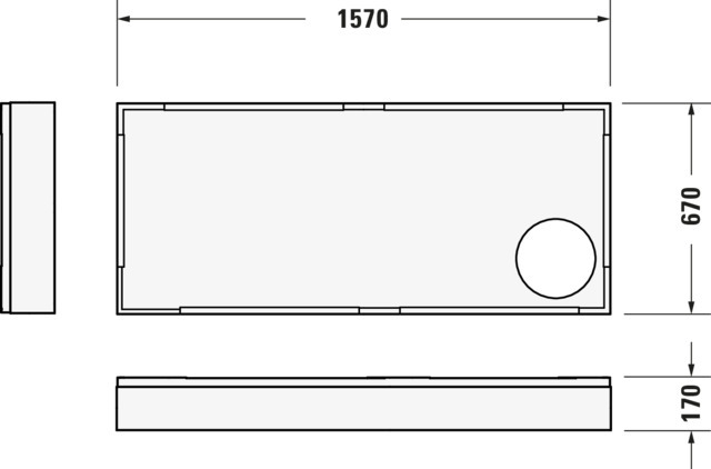 DU D-Code Duschwanne, Rechteckig, 1600x700x85 mm, Weiß, Sanitäracryl, Anti