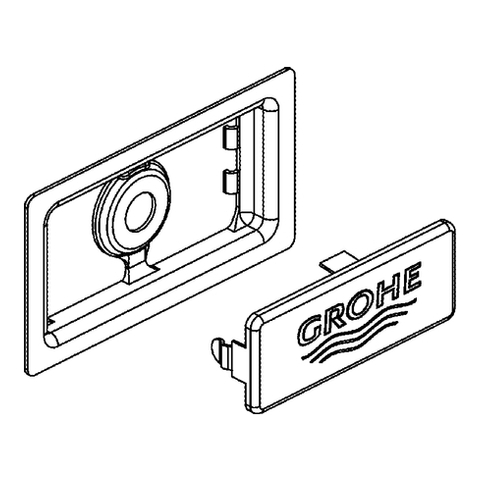 GROHE Abdeckelement 42579 für Küchenspüle edelstahl