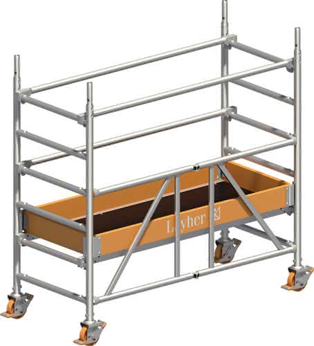 Fahrgerüst Zifa P2 Arbeits-B750xL1800mm Alu.Gerüsthöhe 1830mm 2 kN/m² LAYHER Fahrgerüst Zifa P2 Arbeits-B750xL1800mm Alu.Gerüsthöhe 1830mm 2 kN/m² LAYHER