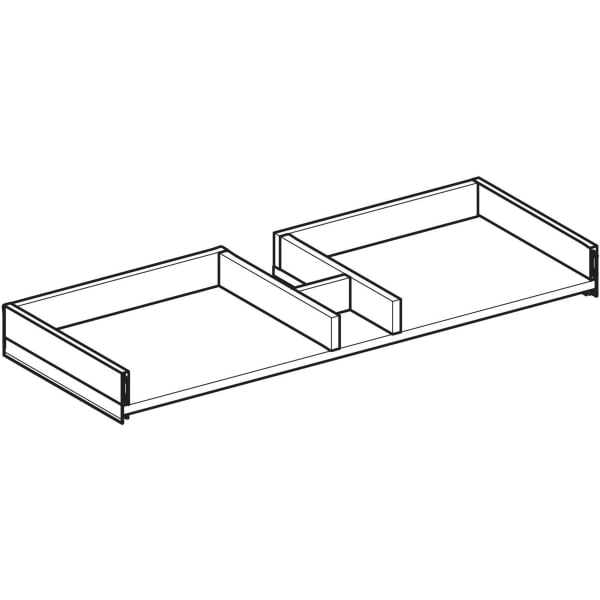 Geberit Obere Schublade o. Kappen, Front, Auszugsschienen, zu SmyleS WTU B: 120cm