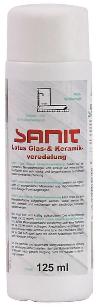 SANIT-CHEMIE Lotus Glas- und Keramikveredelung, 125 ml Flasche SANIT-CHEMIE Lotus Glas- und Keramikveredelung, 125 ml Flasche
