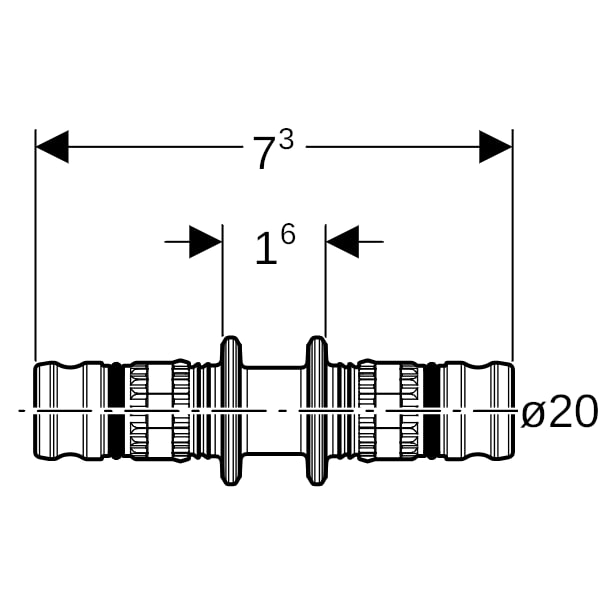 Geberit Mepla Kupplung PVDF d20