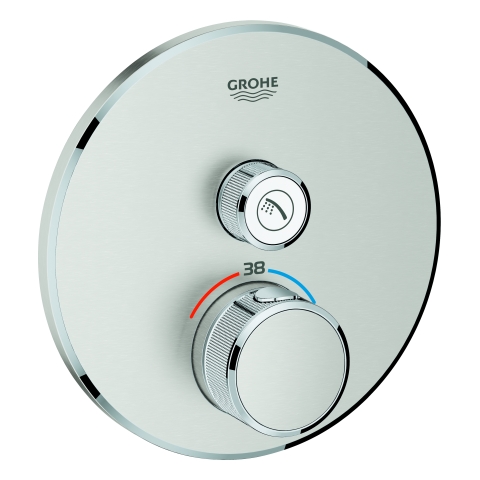 GROHE Thermostat Grohtherm SmartControl 29118 FMS rund 1 ASV supersteel