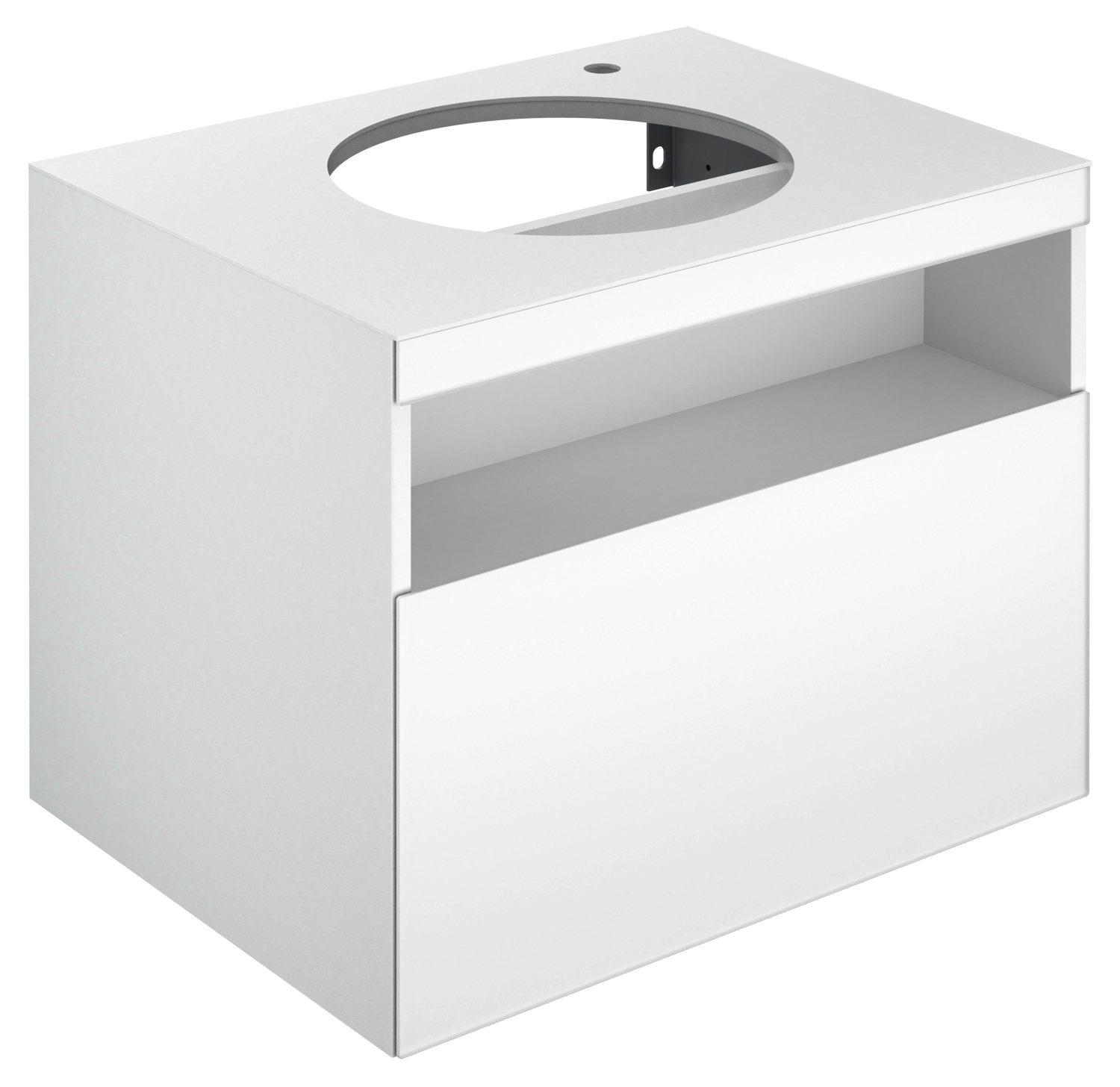 KEUCO WUB m.Ausz. Stageline 32855 Hahnl.re. Sd./Bel. 650x550x490mm vulk.