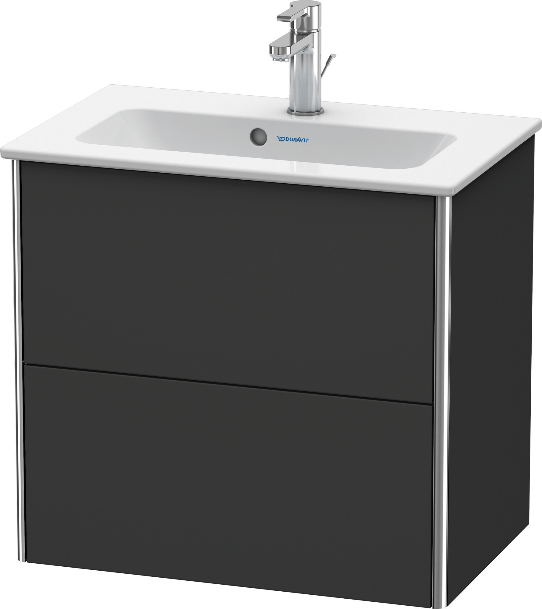 Duravit Waschtischunterbau XSquare, 2 Schubk. 560x610x388mm,Graphit Supermatt