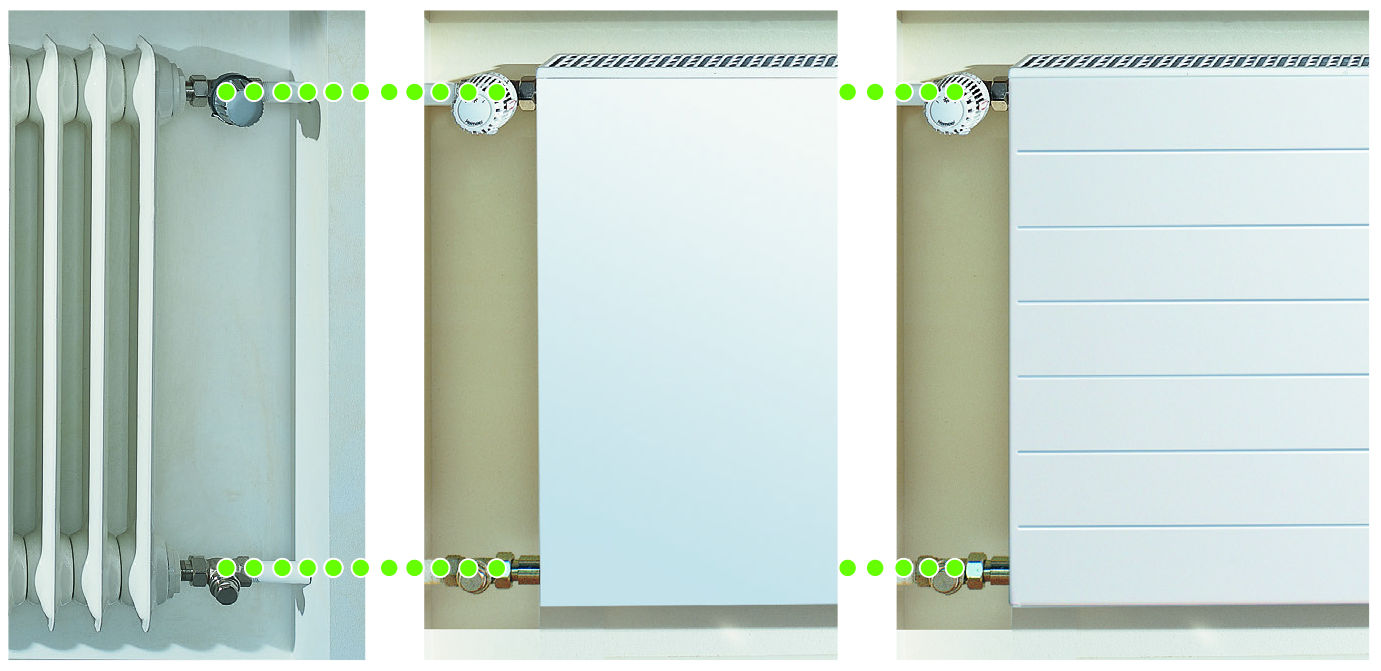 Kermi x2 Line-K-DIN T12 959x66x705 QN1195, RAL9016, 10bar, m.Abd, BK