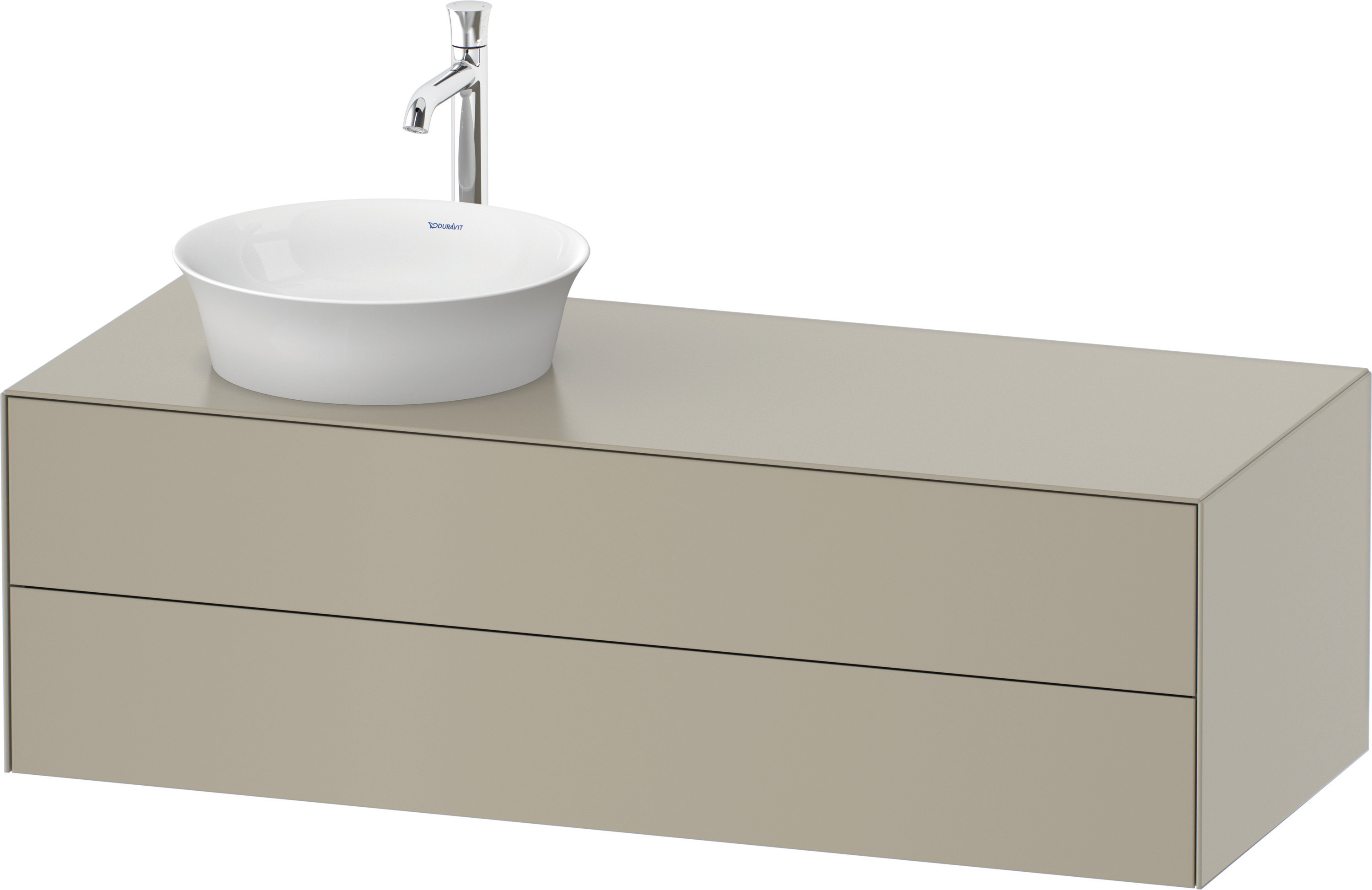 Duravit WTU White Tulip wandh,2 SchKa,B li. 408x1300x550mm, Taupe Seidenmatt