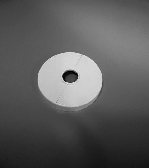 ZE Zubehör Abdeckkappe f. Charleston FK angeschweißt fix 150mm, weiß