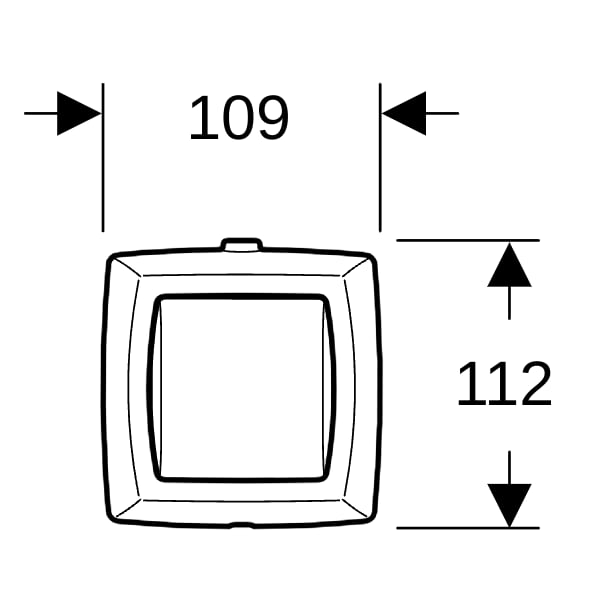 Geberit Handdrücker AP für 1-Mengen-Sp. zu WC-Strg. pneumatischer Sp-Ausl. weiß