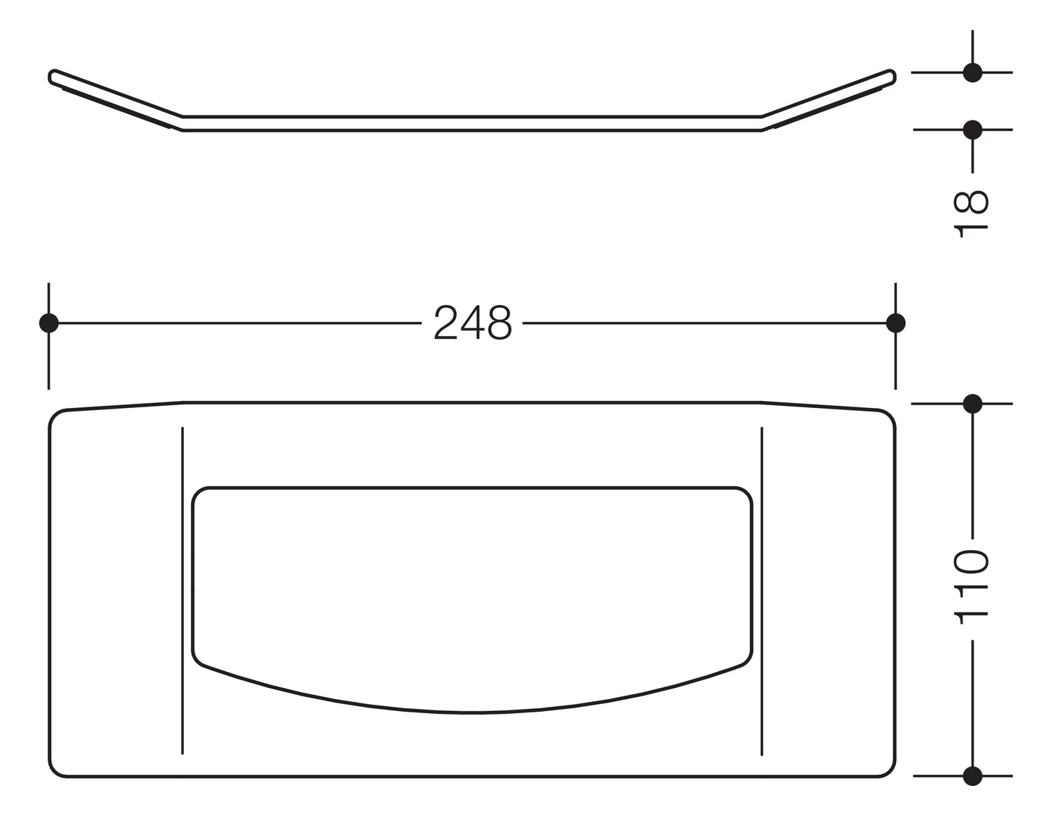 HEWI Entnahmeadapter Papierhandtuchspender Kunststoff