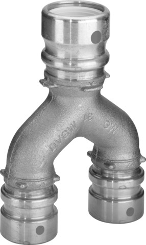 Viega Y-Stück mit SC Geopress 9650TW in 40x40x50mm Rotguss
