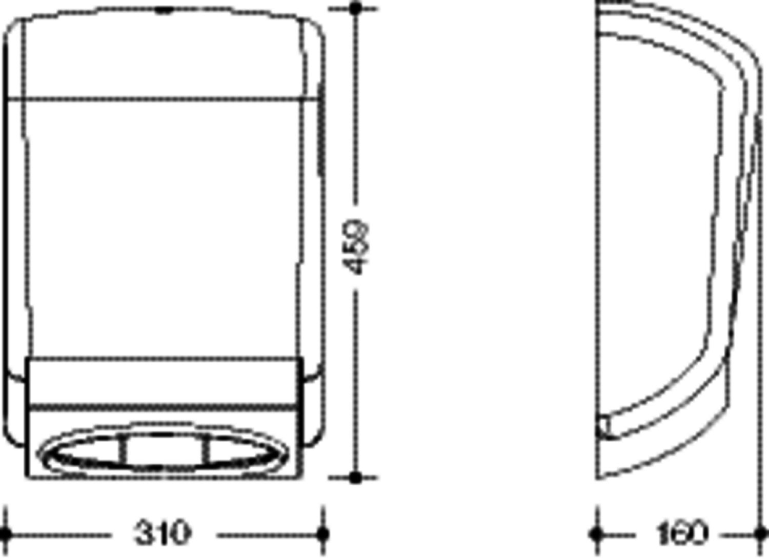 HEWI Papierhandtuchspender Ser 477 für ca. 450 St. Papier lichtgrau