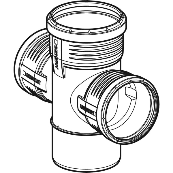 Geberit Silent-PP Abzweig 87,5Gr zweifach d125/110