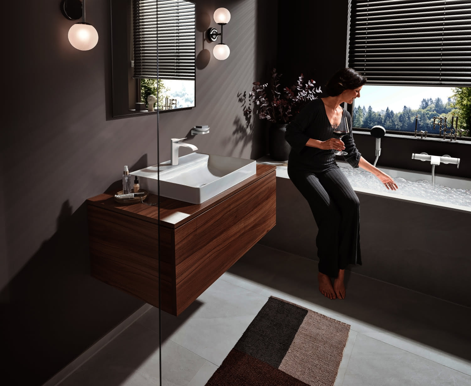 Hansgrohe Wannenmischer Aufputz Vivenis mattweiss