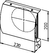 Helios IP-FBA 125 ISOPIPE-Fassadenblende Außenluft DN 125