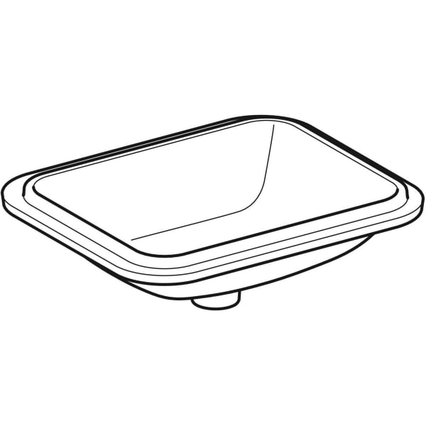 Geberit VariForm Unterbau-WT, rechteckig 53x44cm, o. Hl, o. Ül., weiß, KeraTect