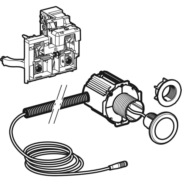Geberit Typ 10 WC-Strg., rund, elektron. Netz f. Omega SPK 12cm, IR-Taster, gebü., Etc