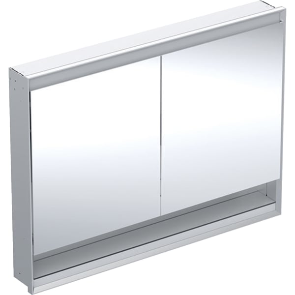 Geberit ONE Spiegelschrank mit Ni/Comf.Light 2 Türen, UP-Mont., 120x90x15cm, alu.