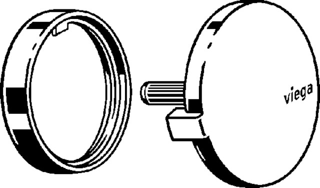 Viega Drehrosette Visign M5/R5 6167.09 in Kunststoff verchromt