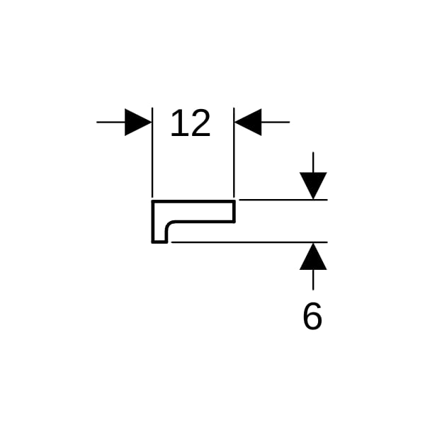Geberit Renova Plan Wandablage, 50x12cm, weiß