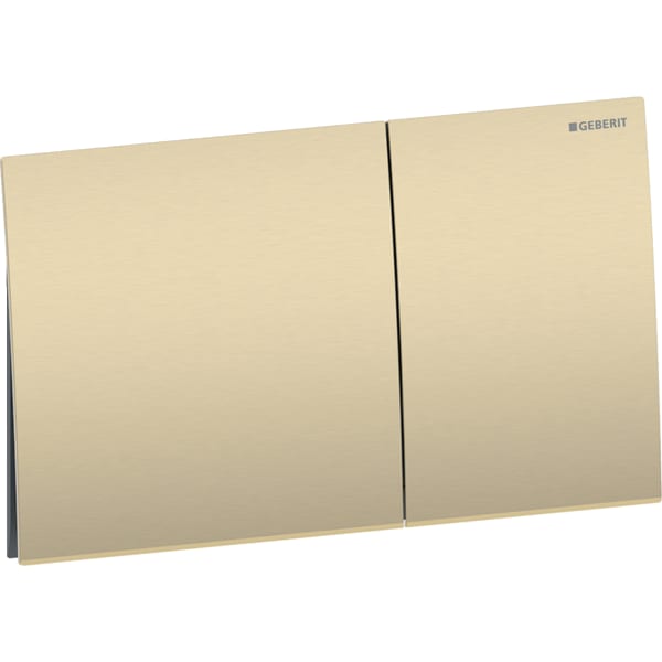 Geberit Sigma70 BetPl., eckig, f. 2-Mengen-Sp messing gebürstet, Etc