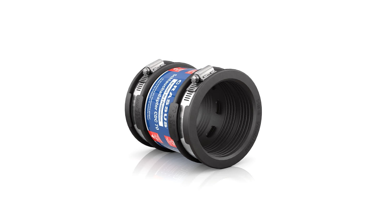 CR CR Schlauchadapter Typ 1 CDC 070 (70-85mm), bis 0,6 bar, EPDM / V2A CR CR Schlauchadapter Typ 1 CDC 070 (70-85mm), bis 0,6 bar, EPDM / V2A