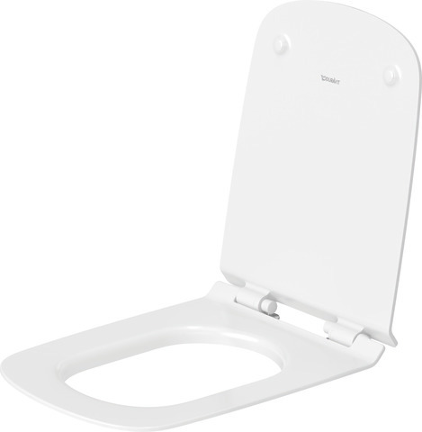DU WC-Sitz DuraStyle ohne SoftClose Scharniere edelstahl, lang, weiß