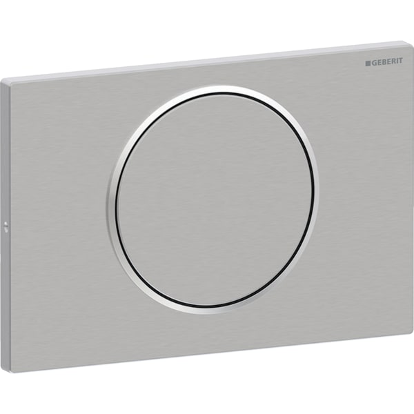 Geberit Sigma10 BetPl., rund, Spül-Stopp-Sp. verschraubbar, gebürstet., Etc/poliert