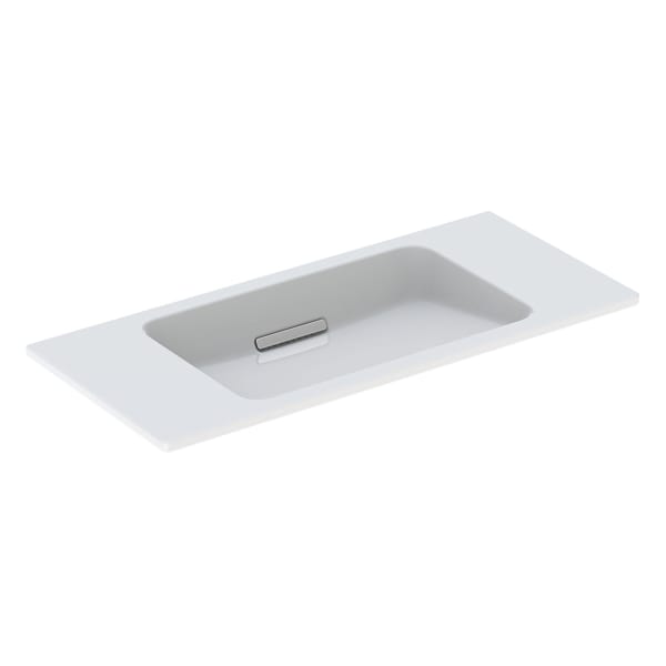Geberit ONE WT, 90x40cm, CleanDrain, v.Ausld. o.Hl., Ül.verd., weiß Tect/hgl.verchr.