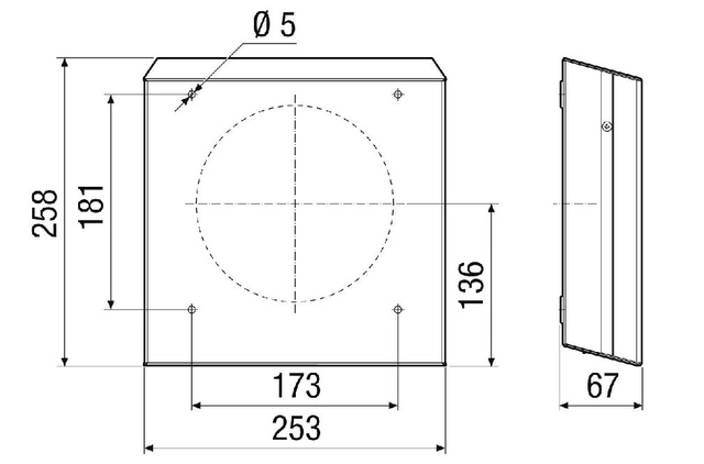 Maico Außenabdeckung PPB 30 AS aus Aluminium, Farbe anthrazit