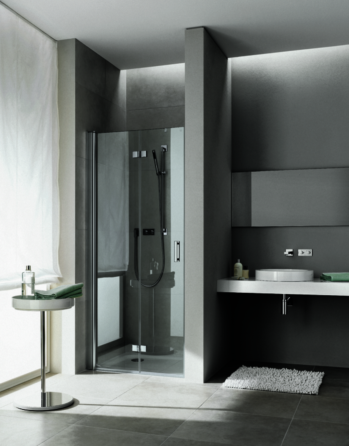 KR Kermi Pendel-Falttür Diga 2DL 1200x 2000 BV: 1183-1208 SIHG ESG klar Clean