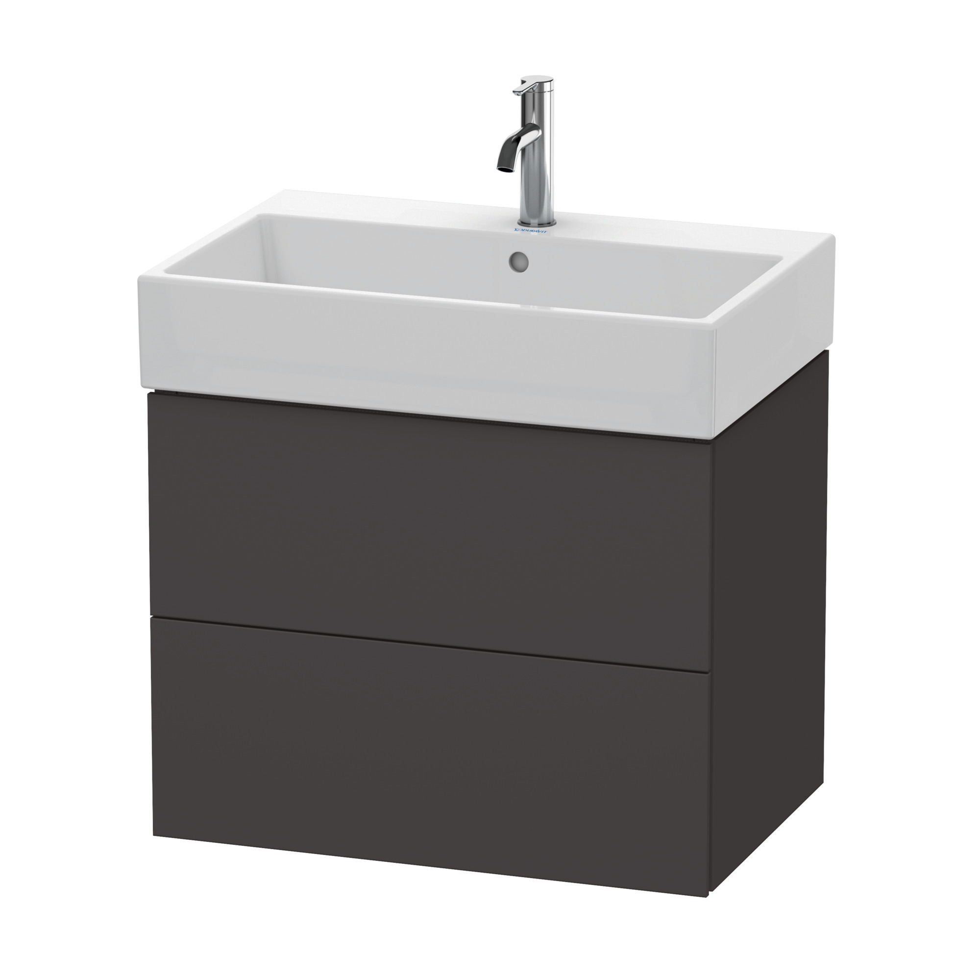 Duravit WTU L-Cube 544x684x459mm 2 Schubkästen, Graphit Supermatt