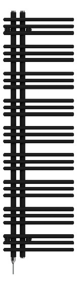 ZE Design-Heizkörper Yucca elektr. IHE YAZSR130040EAZD 1354x47x378 Black Quar.