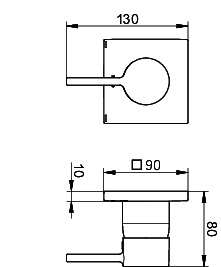 KEUCO EHMmischer UP DN15 IXMO 59551 m.eck. Rosette m.Soft Griff sw