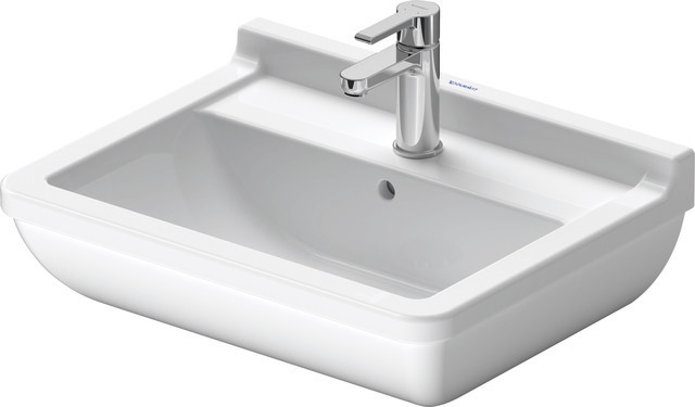 DU Waschtisch Starck 3 550 mm mit ÜL, mit HLB, 1 HL, weiß WonderGliss