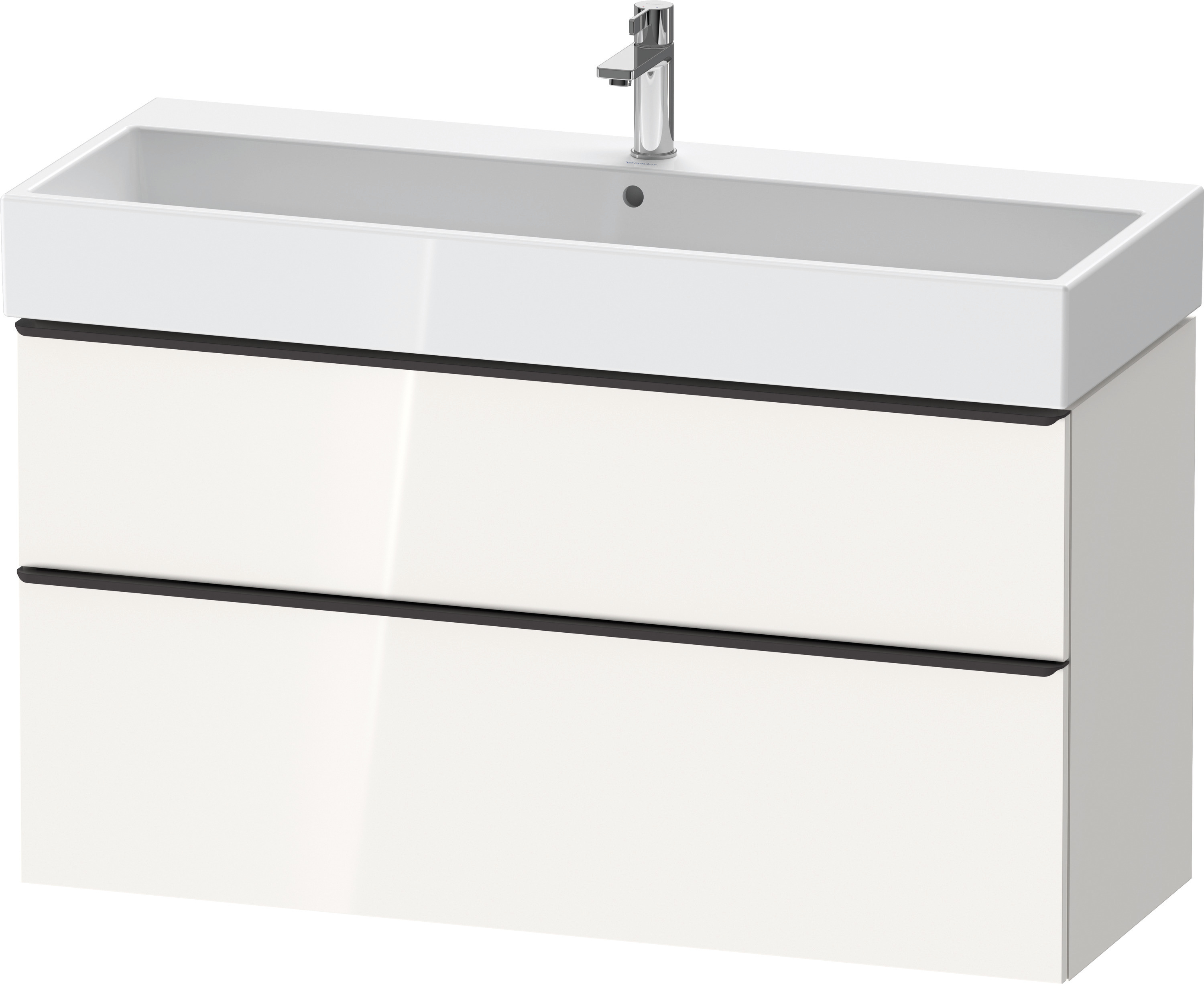 Duravit D-Neo WTU,Ausz:1,Schubk:1,GR:Dia.Schw 1184x442x625mm,Wandh,Weiß Hochglanz,Dek.
