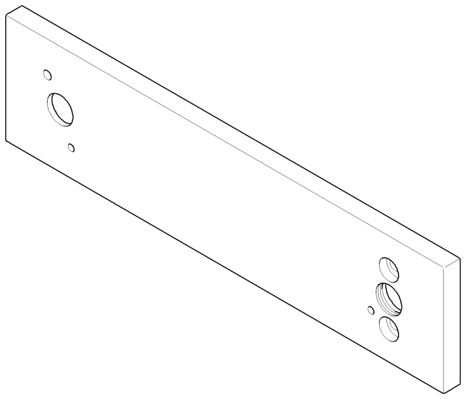 DO Rosette für Brausegarnituren ET 091102120 240 x 60 x 9 mm Chrom