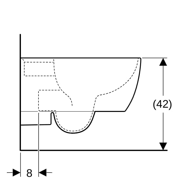 Geberit iCon Wand-WC Tiefspüler geschlossene Form, weiß