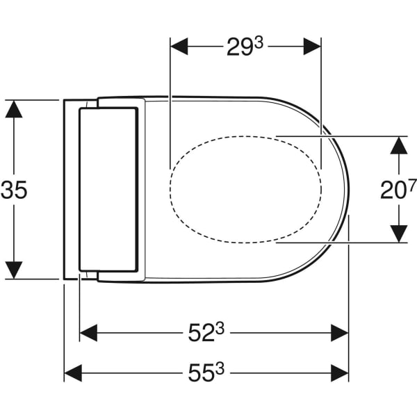 Geberit Geberit AquaClean Tuma Comfort WC-Komplettanlage Wand-WC Glas weiß