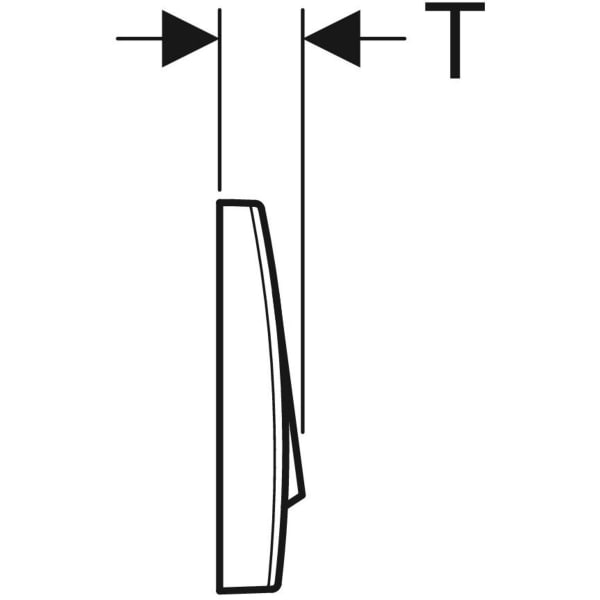 Geberit 200F BetPl., für Spül-Stopp-Sp. mattverchromt