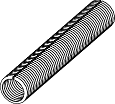 TECEfloor Wellschutzrohr, geschlitzt schwarz, 34 x 28 mm