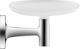 Duravit Starck T Seifenschale, Bz Gebürstet, Akzentfarbe: Wß Satinox Matt, 140x119x6