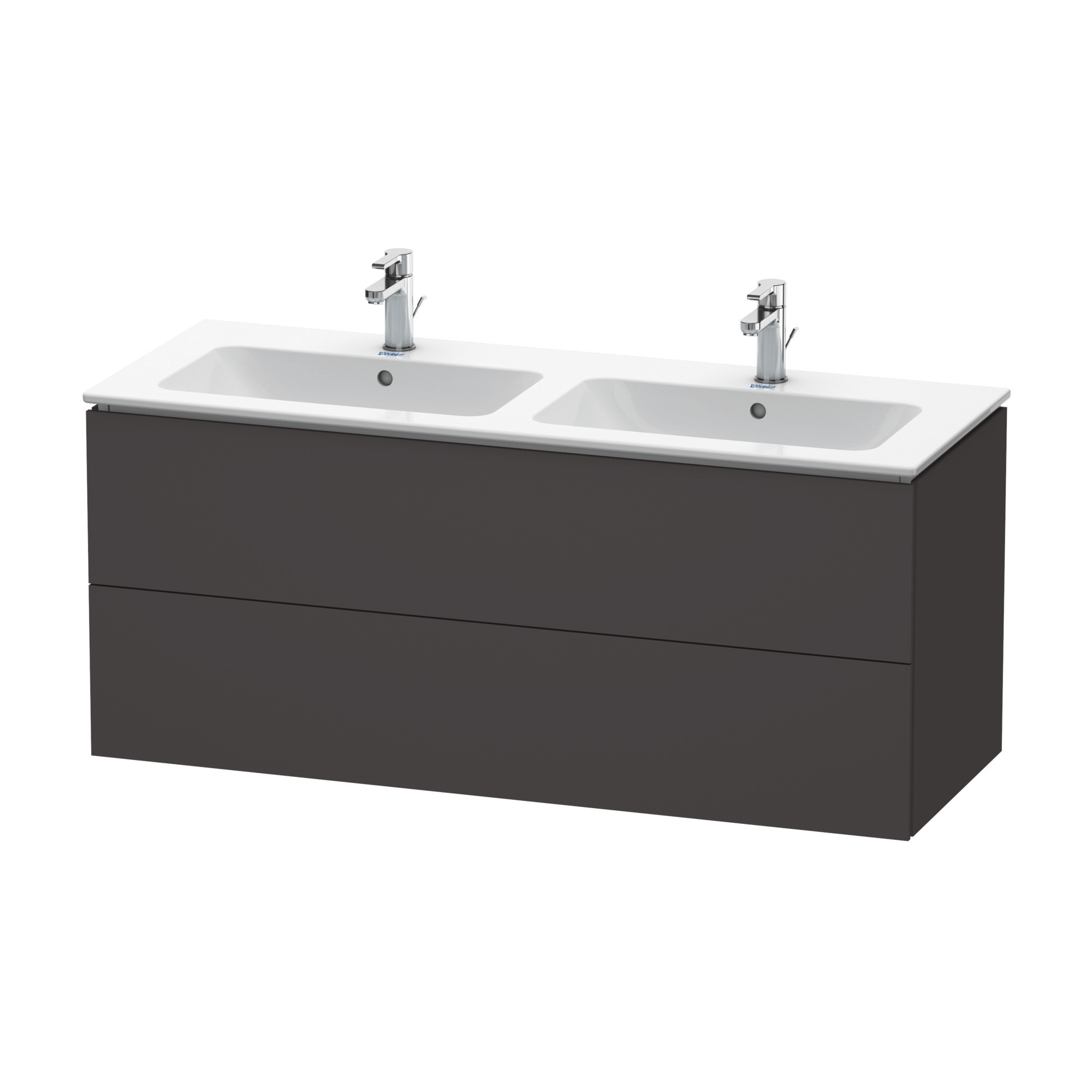 Duravit WTU wandh. L-Cube 481x1290x550mm 2 SchKa, f.233613, Graphit Supermatt